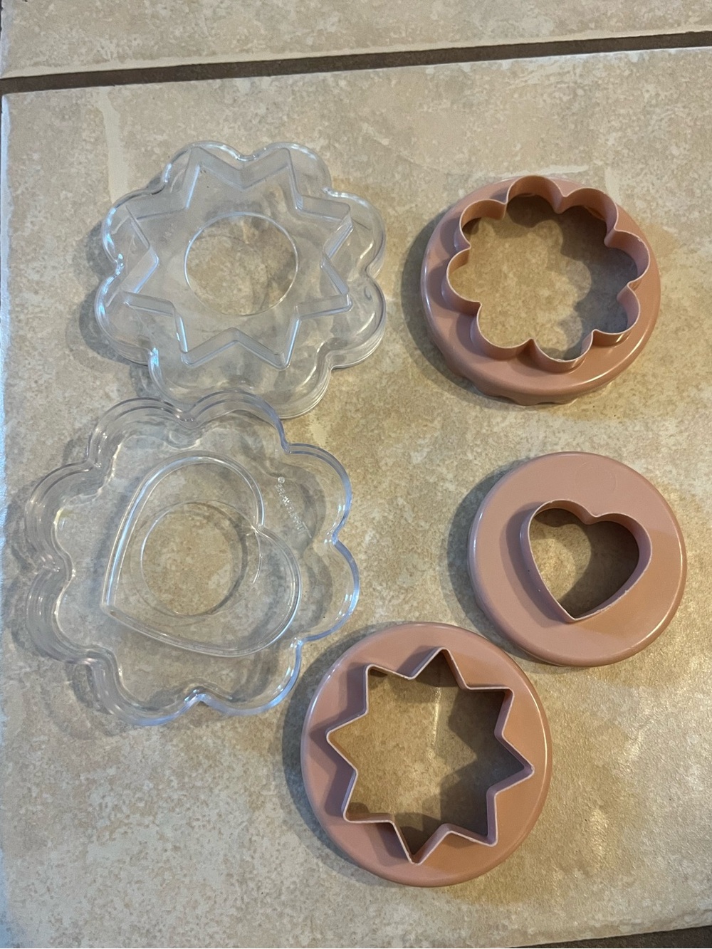 Tupperware cookie cutter set